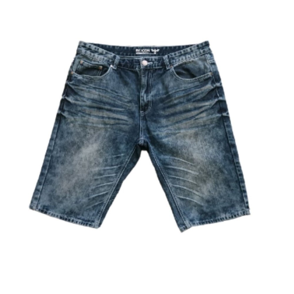 RK Icon Denim Shorts Mens Size 38 Flat Front Thick Stitch on the back Pockets